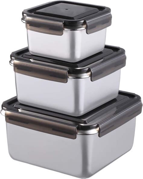 steel box for kitchen|stainless steel food containers.